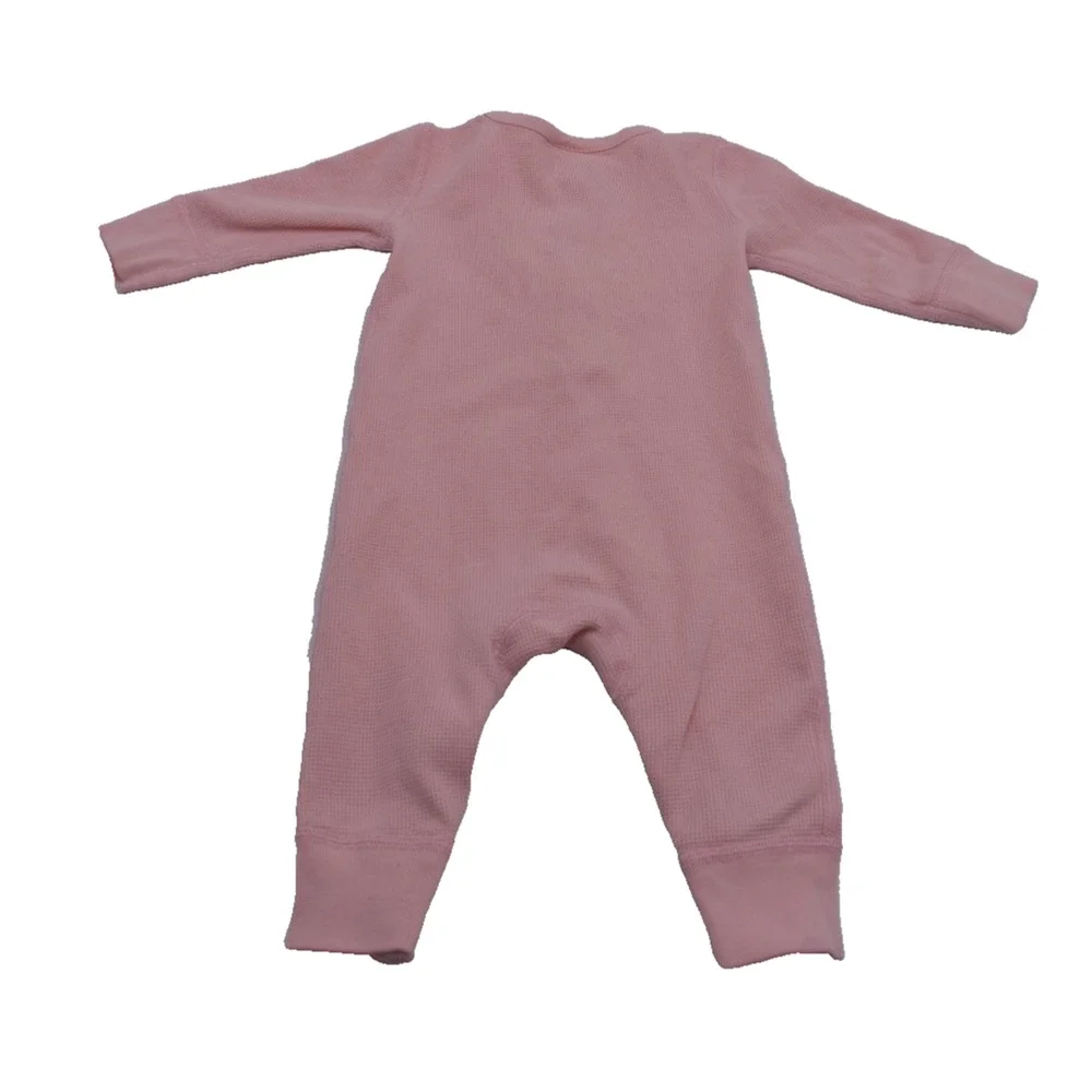 HANNA ANDERSSON Pink One Piece Body Suit Baby Pajamas -- Sz 6-12 M Months